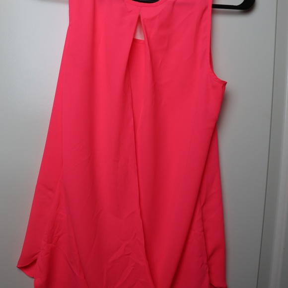 Hot Pink/Coral Open Back Tank Express - Picture 3 of 5
